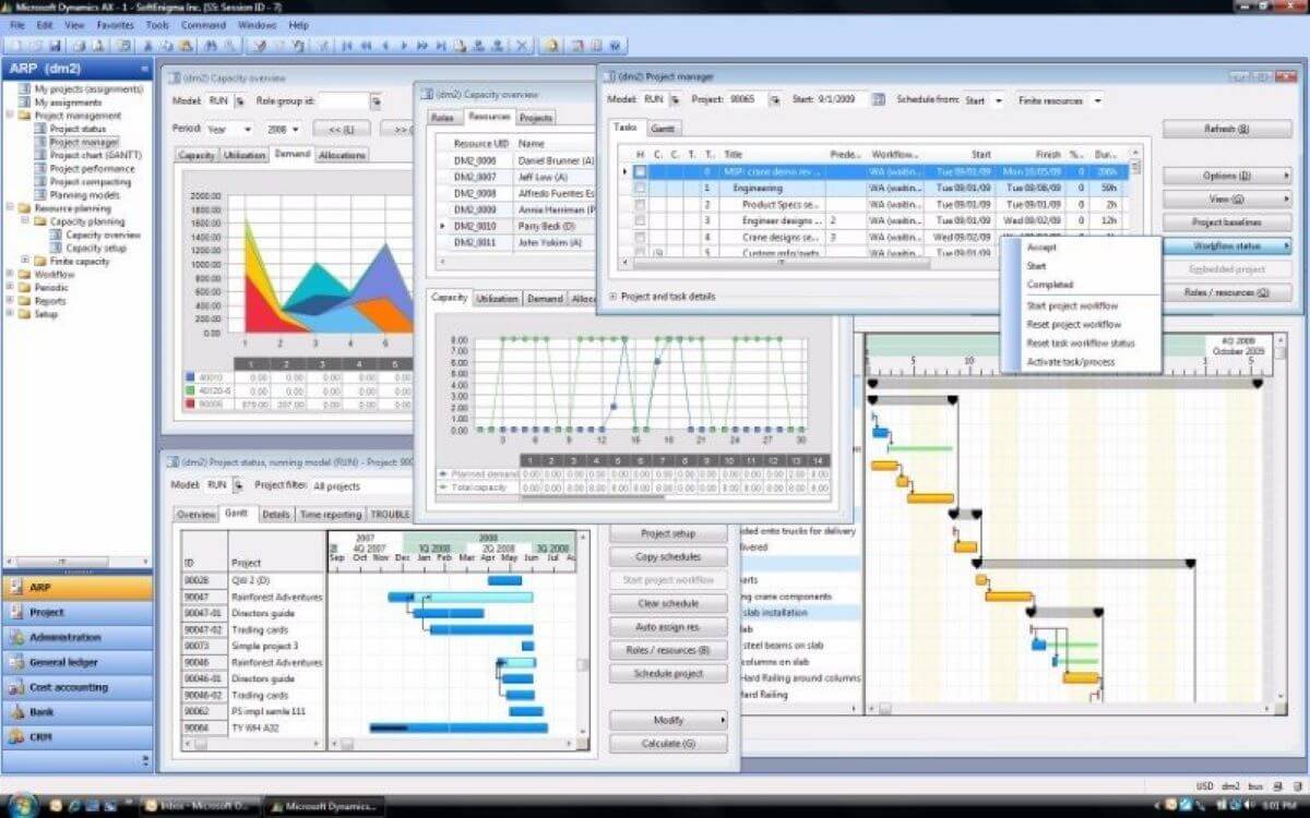 Microsoft Dynamics ERP Screenshot