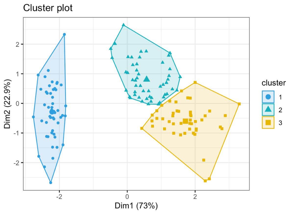 Data Clustering visualization in programming language R
