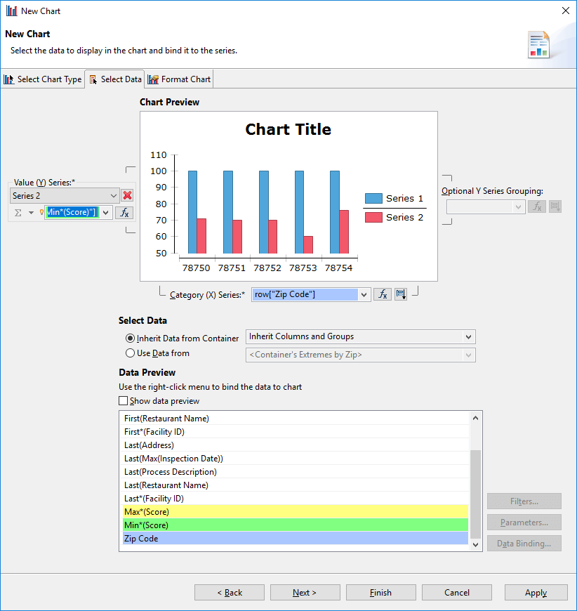 KNIME Select And Customize Charts Builder 