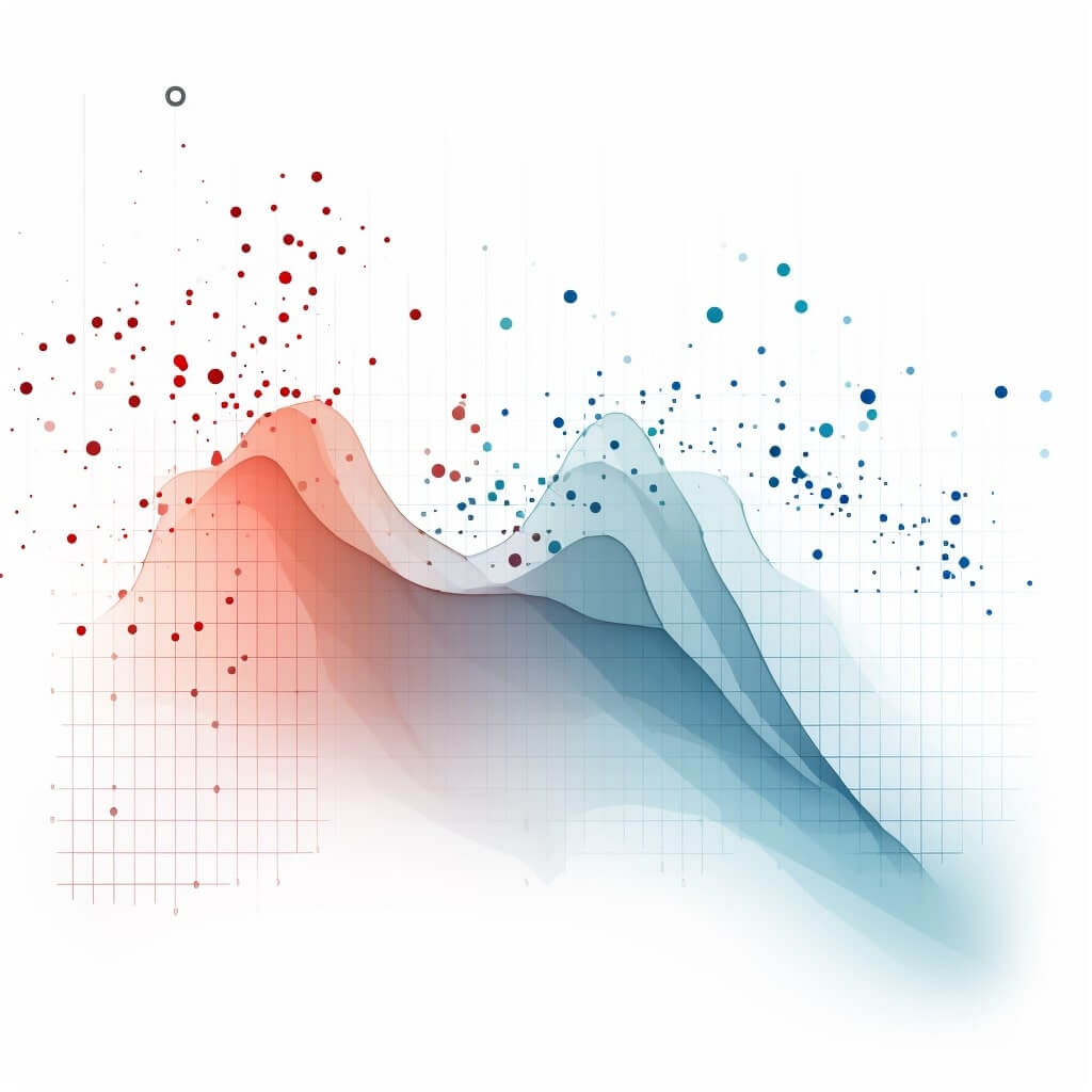 Use cases of clustering Anomaly Detection on a graph with red, blue, and white dots.