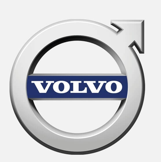 Volvo logo in the digital automotive industry.